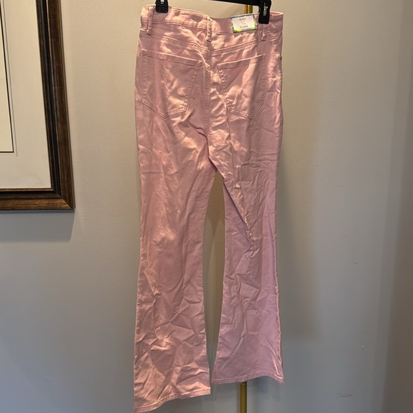 Tinseltown button fly hi rise flare Pink Jeans NWT 9 - Picture 5 of 10